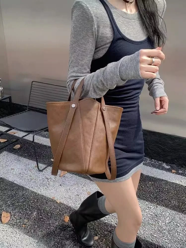 

Женская сумка-ведро, сумка через плечо, высококачественная сумка в стиле ретро, осенне-зимняя модная сумка на одно плечо