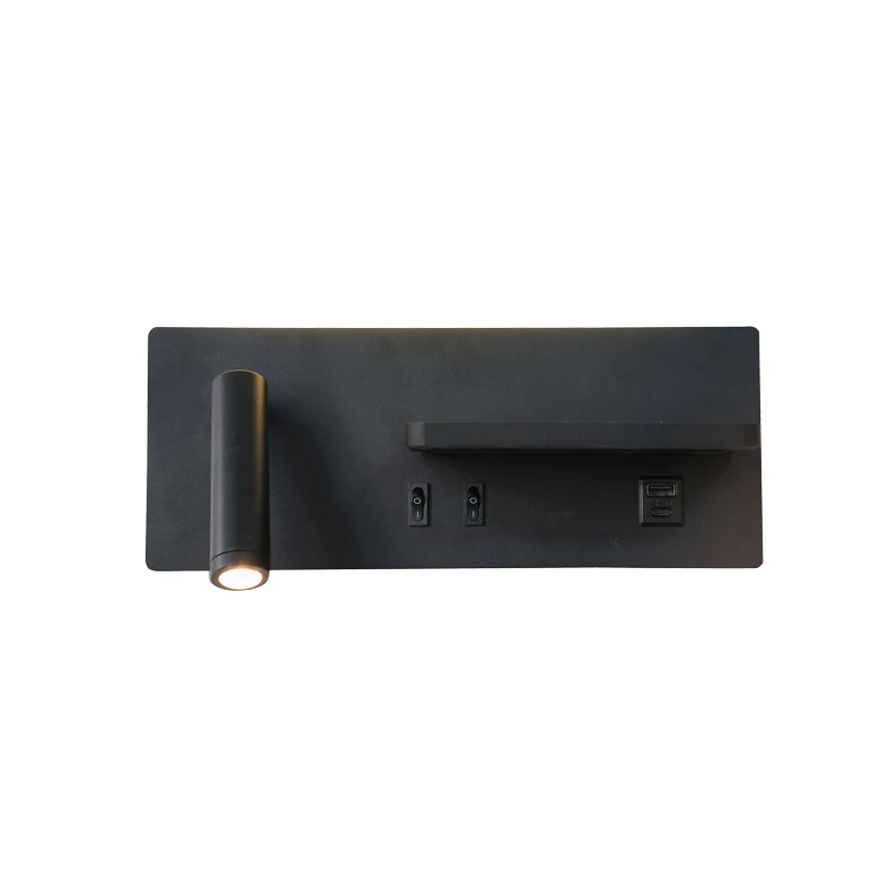 Wireless Charging Wall Light Sleek Black Modern Wall Sconce Corridor Home Decor Adjustable Spotlight for Bedroom Living Room view 6