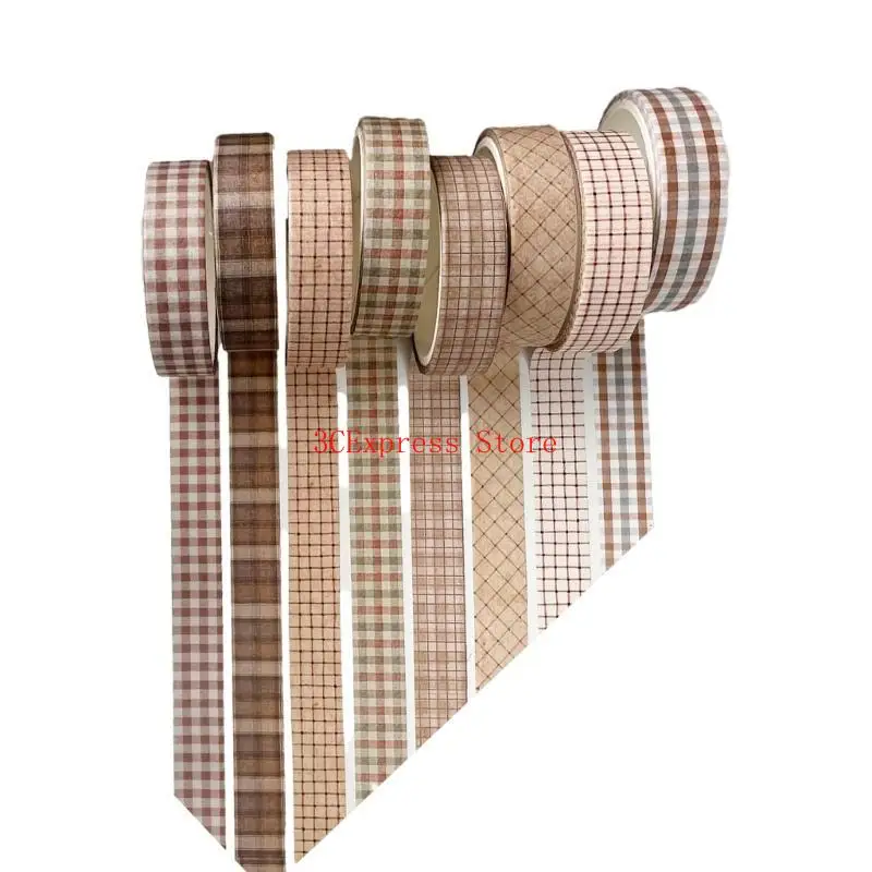 8Roll Vintage Scrapbooking เทปเทปตกแต่งความงามสำหรับอัลบั้มสมุดบันทึก