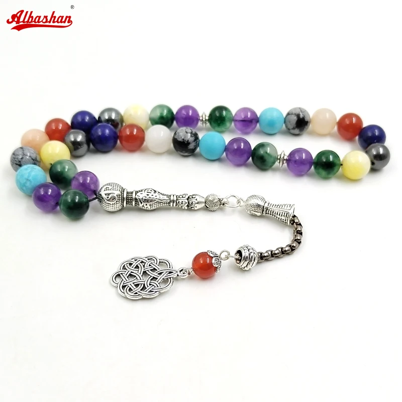 

Tasbih From 9 natural gemstones prayer beads muslim eid turkish gift ramadan