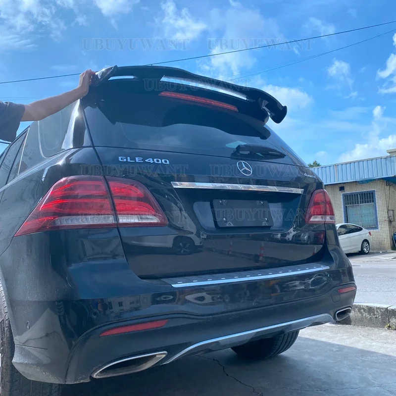 Für Benz GLE W166 Spoiler 2014-2017 ABS-Kunststoff Carbon-Optik Heckklappe Dach Heckflügel Karosserie-Kit Zubehör – Detail 1