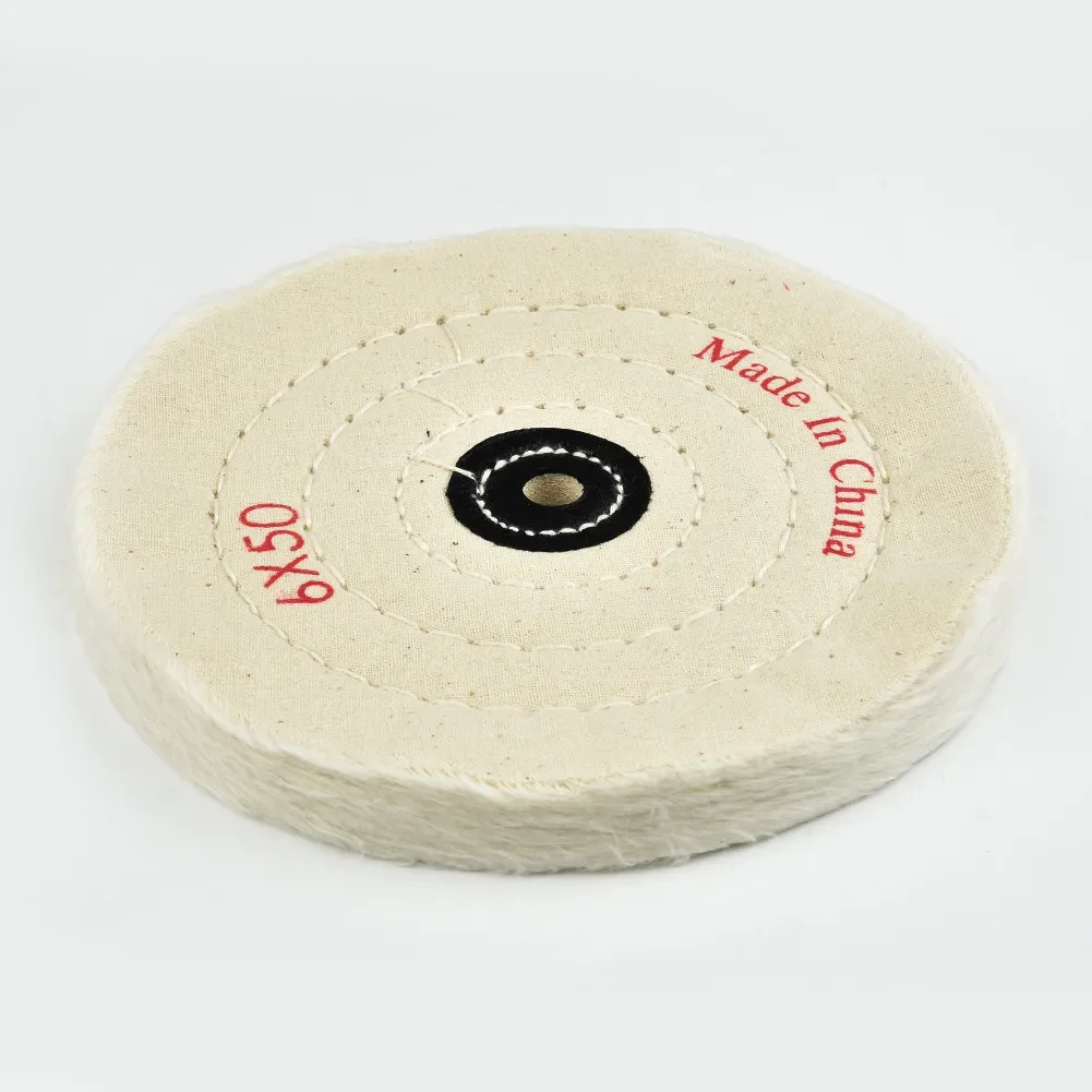 Buffing Polishing wheel Grinding Disc Accessory Tool Gadget 6'' Buffer Polish Grinder White Suitable