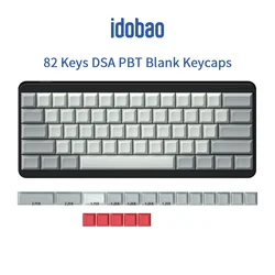 idobao Blank Keycaps ANSI PBT Keycap Custom Keycap Set Retro Key Cap DSA Keycaps for Cherry MX Mechanical Keyboard GH60 XD/GK64