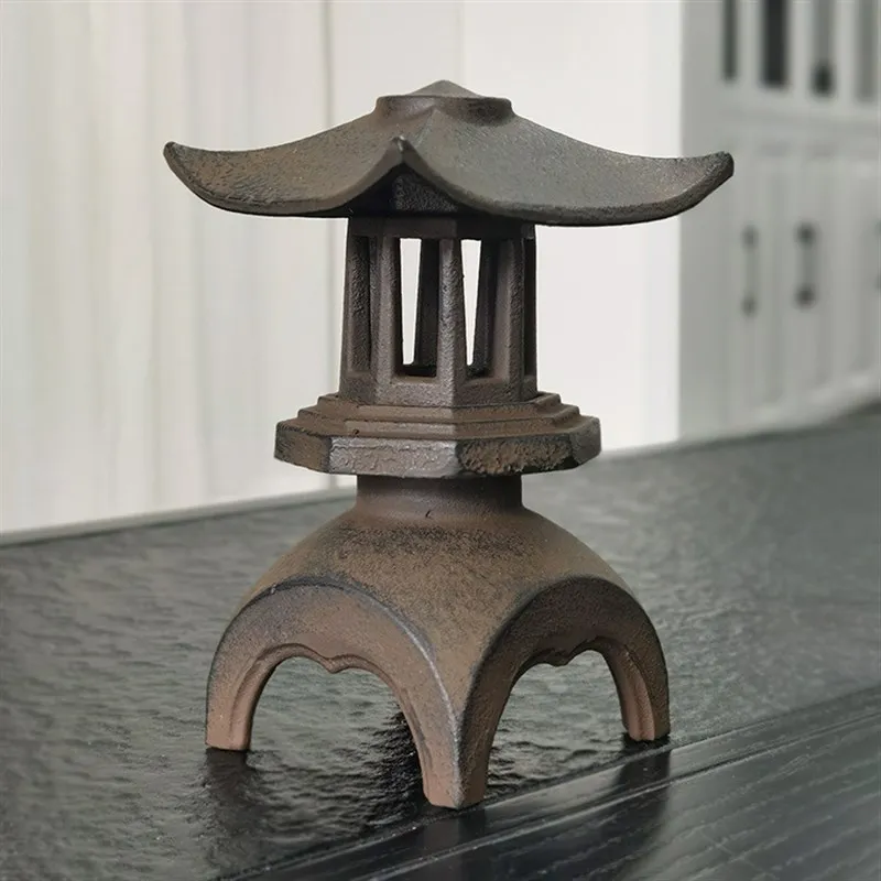 Antique palace lamp wrought iron candlestick, traditional decoration simulation nostalgic cast iron building retro Chang'an lamp