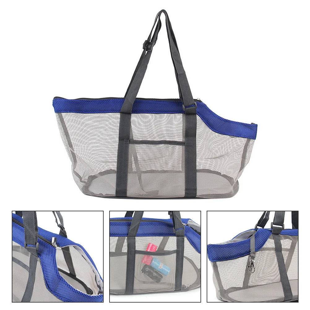 

Mipcase 1pc Clear Pet Travel Tote Bag Large Mesh Backpack Carrier for Dog Cat Portable Handbag Lightweight Cage Pouch