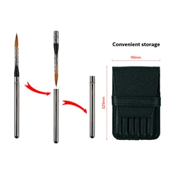 Artsecret High Grade Collapsible Painting Brush No.881 Anti-Drop Sable Hair Stainless Cap Terrific Wooden Handle Art Supplies