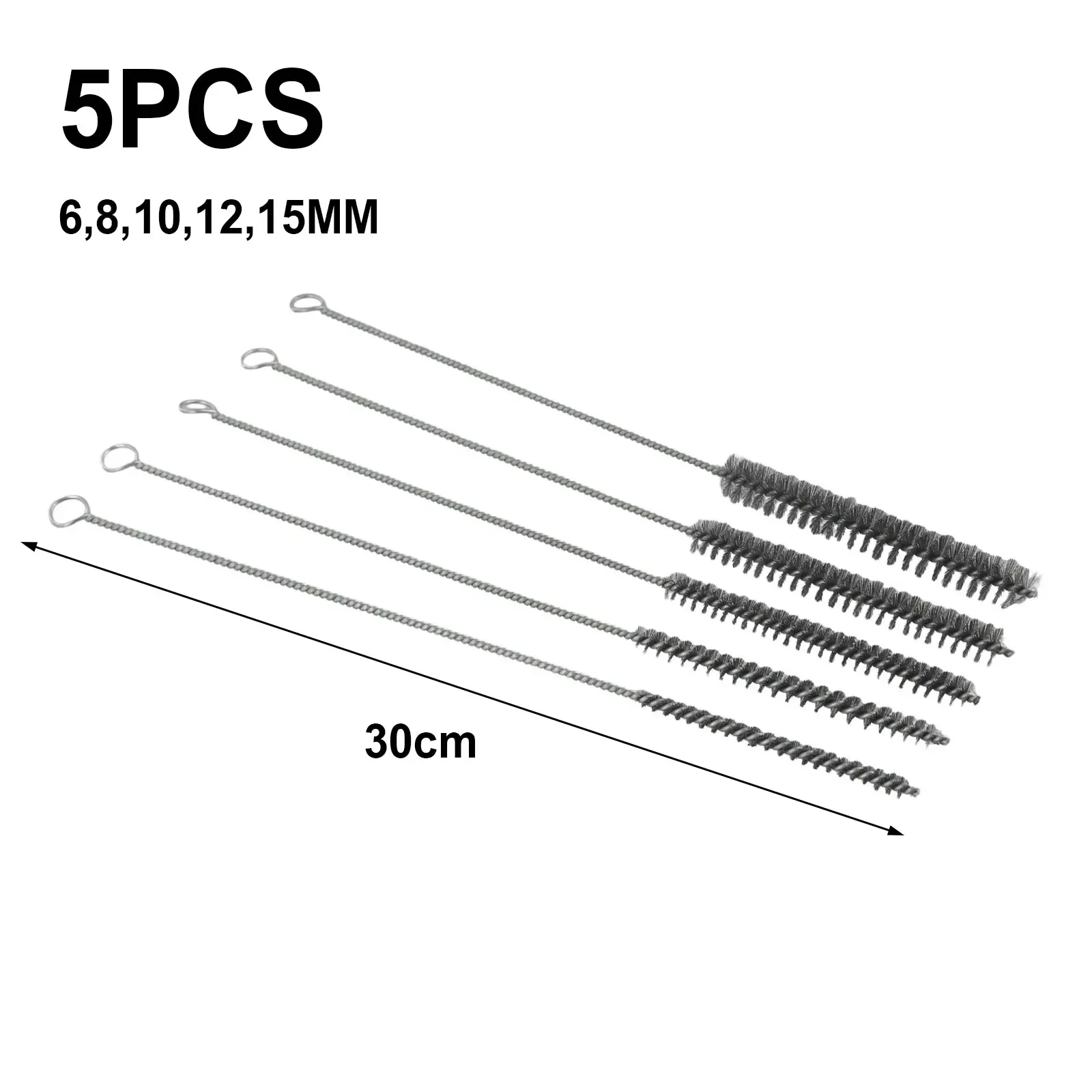 5/10pcs Cleaning Brushes Stainless Steel Brass Cylinder Wire Tube Pipe Cleaning Brush For Power Drill Descaling Rust Removal