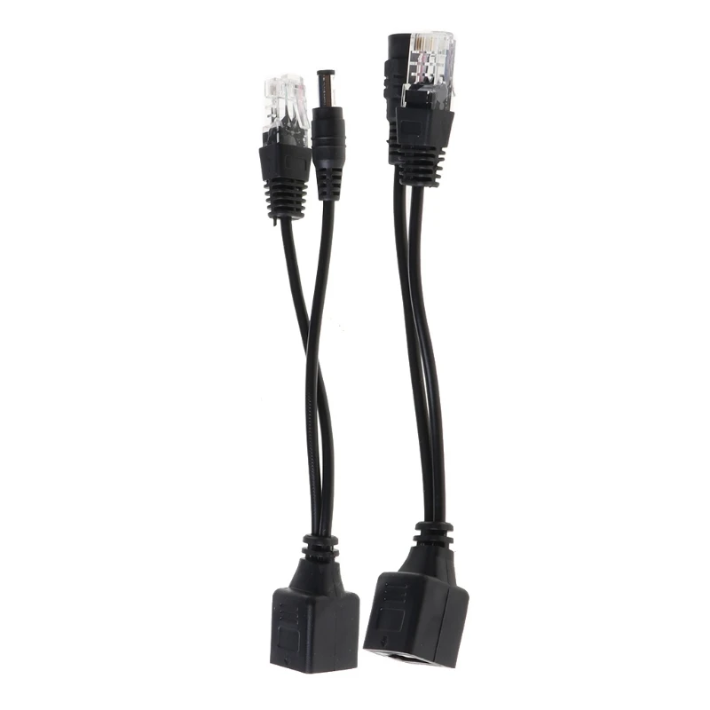 Cable adaptador divisor POE para inyector RJ45, alimentación pasiva a través de Ethernet, 12-48V, 2 uds.