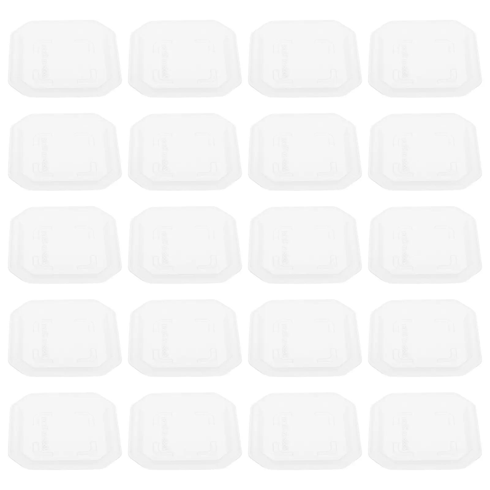30Pcs 3 Inch Square Clear Plastic Plant Saucer Trays Heavy-Duty Moisture Protection for Indoor Outdoor Potted Plants Balcony