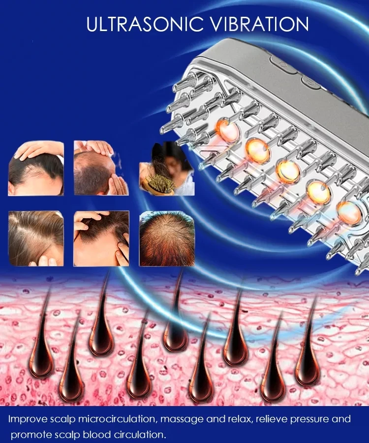 Hair Loss Products Hair Growth Oil Scalp Brush Red Light Therapy Electric Hair Care Massage Comb