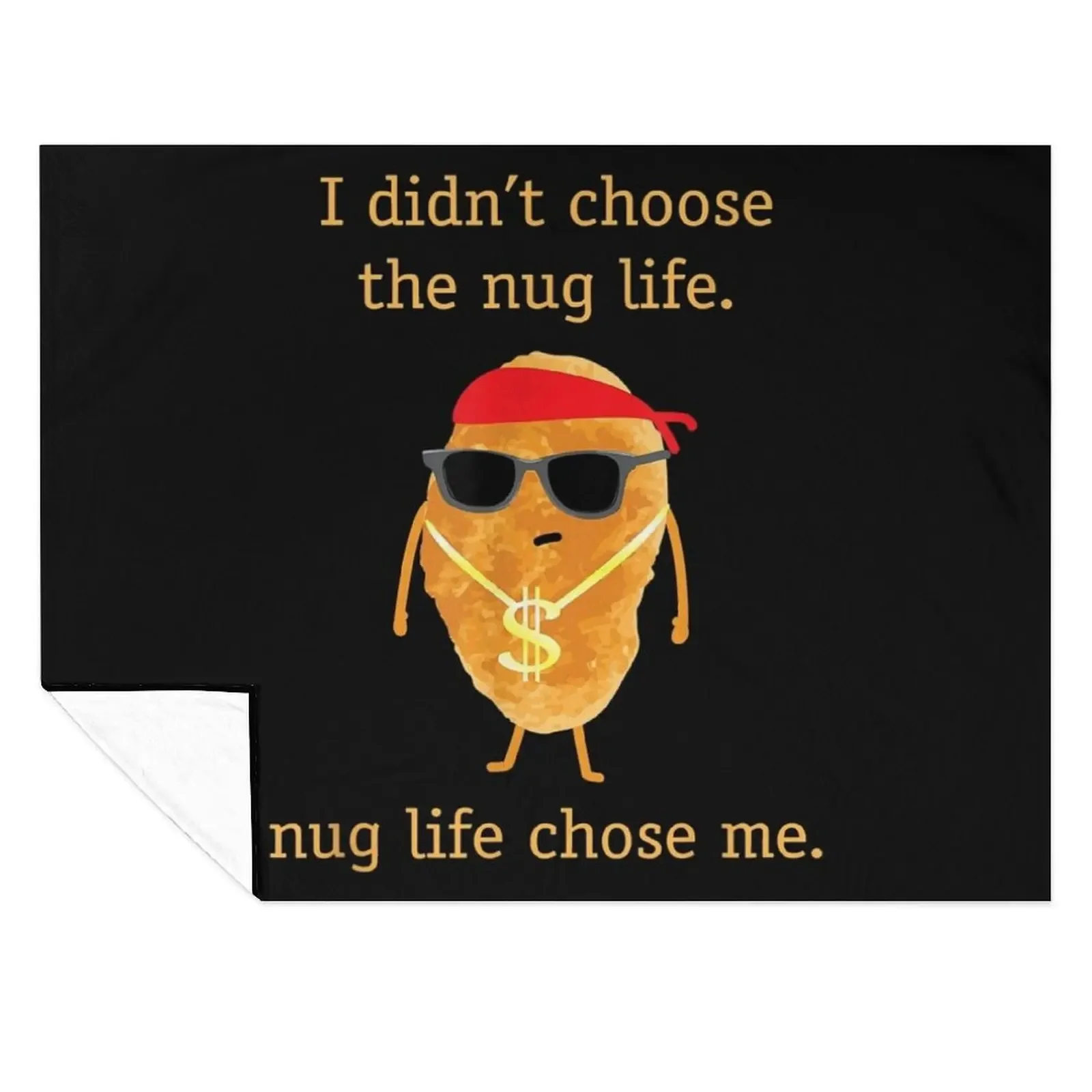 

Funny Nugget Shirt, Nug Life, Chicken Nugget Throw Blanket Winter beds For Baby Hair Soft Blankets