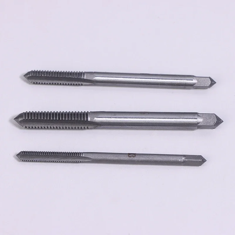 5Pcs/Set M3/M4/M5/M6/M8 Bor Ulir Baja Bearing Taper Hand Spiral Point Straight Fluted Screw Thread Tap Drill Punching Wrench Hand Tools
