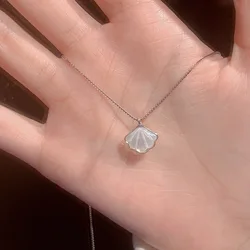 Simple Shell Shaped Pendant Choker Necklace for Women Imitation Pearl Star Scallop Neck Chain Jewelry Accessories Gifts
