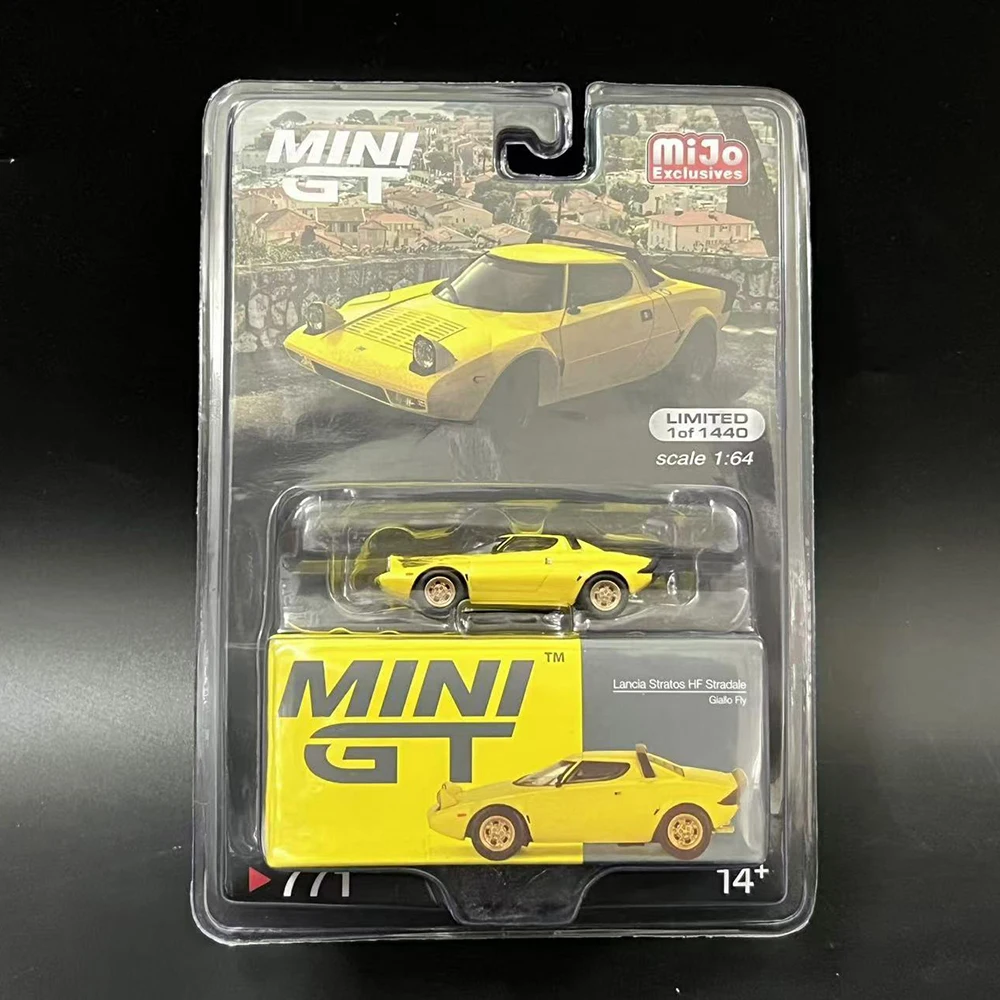 

Литой под давлением MINIGT масштаб 1:64 Lancia Stratos HF # 771, подвесная карта, модель автомобиля из сплава, Коллекционная игрушка, подарок, сувенир, дисплей, орнамент