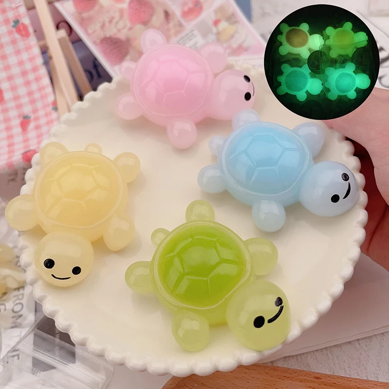 

Luminous Turtle Squeeze Toy Cute Elastic Decompression Toy Kawaii Squishy Toys For Kids Party Favors