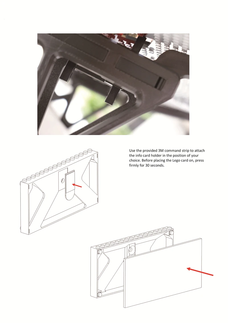 DIY Wall Mount Bracket For Lego Republican Assault Crossesr 75367 Building block Wall Display Bracket