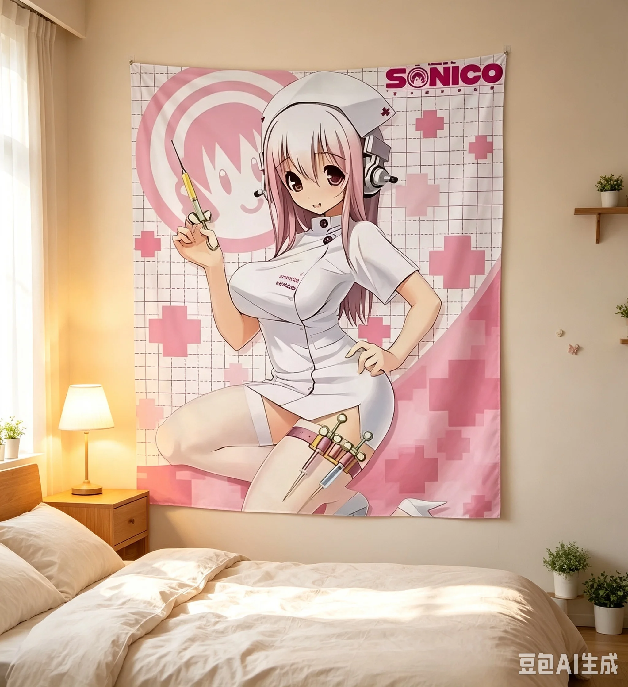 1pc Anime sonico Wall Tapestry Kawaii Background Cloth Wall Decoration, Suitable For University Dormitories, Bedrooms