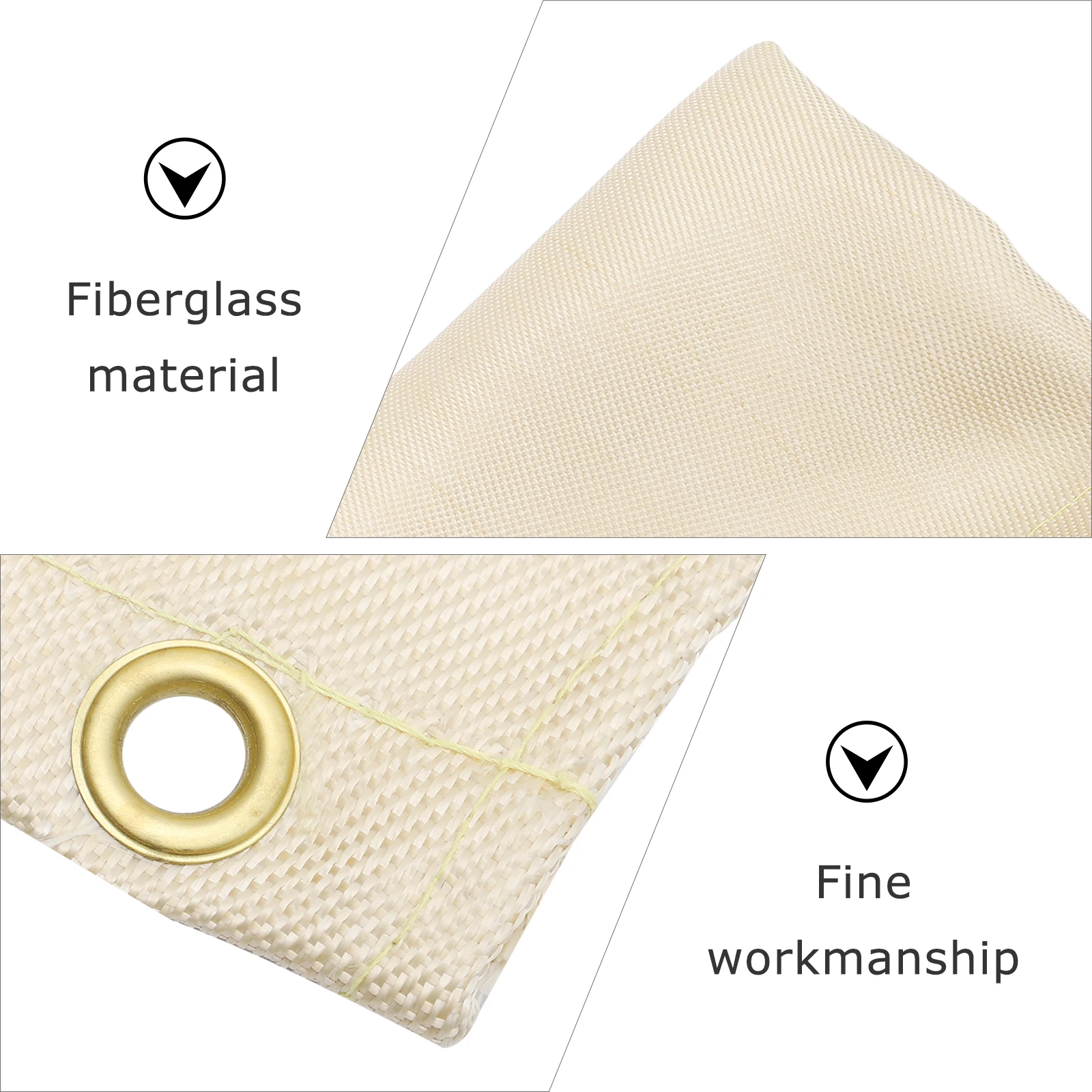 بطانية حريق زجاجية عازلة للحرارة للتخييم في الهواء الطلق وحماية الشواء وقماش مقاوم للحريق