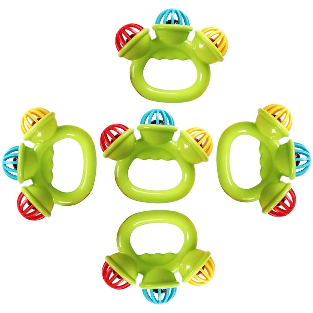 5 pçs chocalho de mão do bebê recém-nascido anel shaker sensorial dentição mastigar aperto educação precoce infantil calmante pacifying