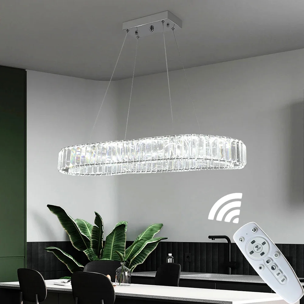 Modern Crystal Led Chandelier Light Living Room Bedroom Lustre Pendant Lamp Fixture for Restaurant K9 Chrome Ceiling Chandeliers