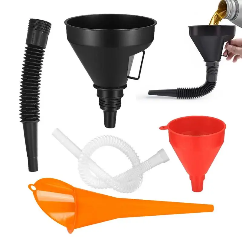 

Automotive Funnels With Detachable Spout 3 Oil Funnels With Detachable Spout Detachable Spout Cold-Resistant Multi-Functional