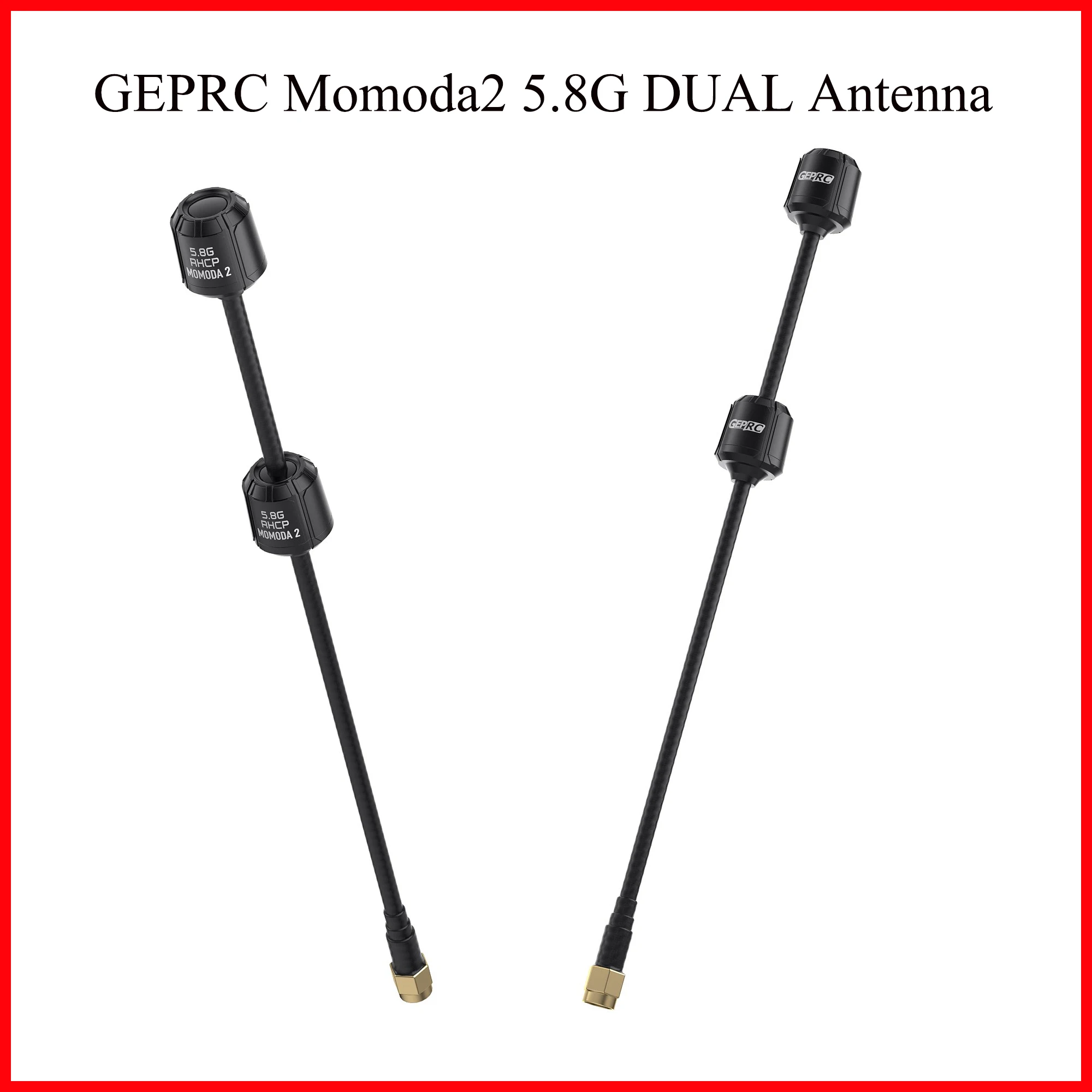 GEPRC Momoda2 5.8G DUAL Antenna RHCP/LHCP 170mm SMA with Enhanced Gain with Dual-core RF for FPV Drone VTX Transmission