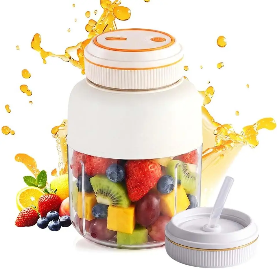 1300ML Large Capacity Cordless Juicer Cup, 2026 Upgrade Dual Lid Portable Electric Blender Household Travel Drinking Juice Maker