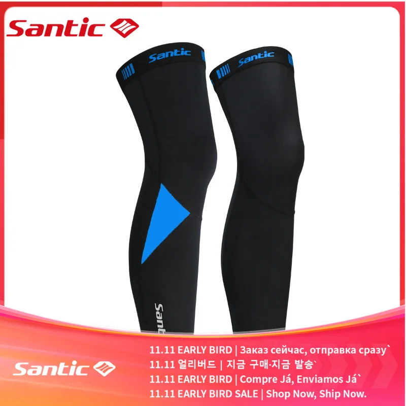 Santic Cycling Leg Warmers MTB Bike Bicycle Leggings Running Warm Cycle Basketball Winter Sports Tights Asian Size K8ME023