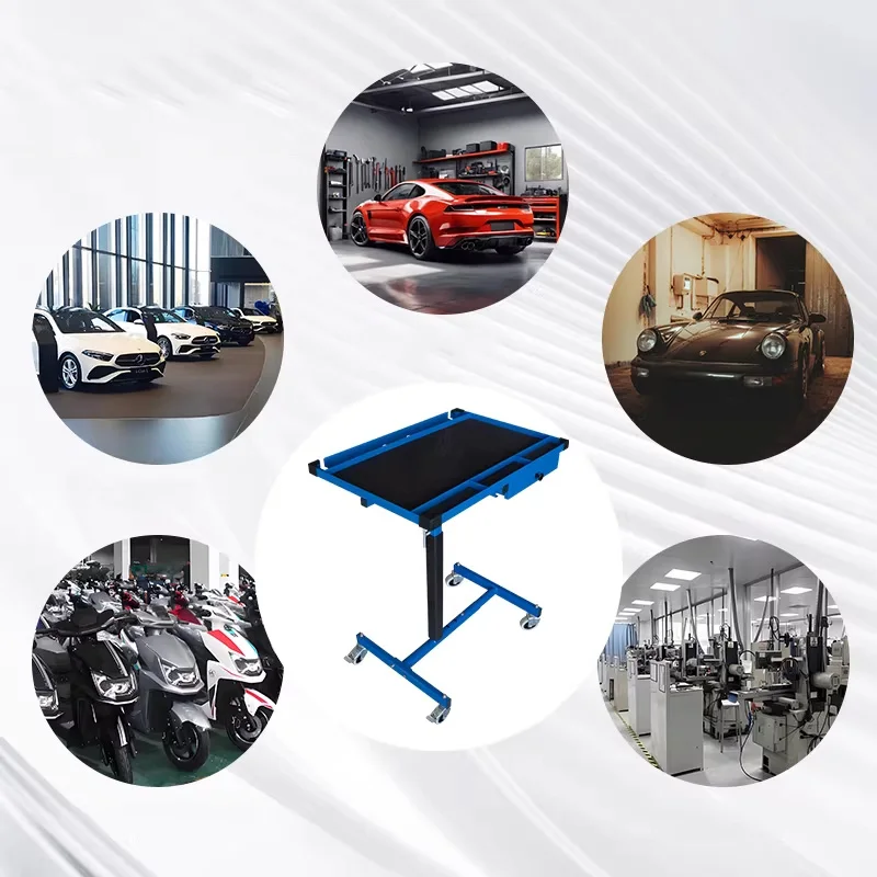 Mobile Automotive Repair Workbench Tool Cart with Drawers Multi-Functional Parts Storage Liftable Repair Workbench