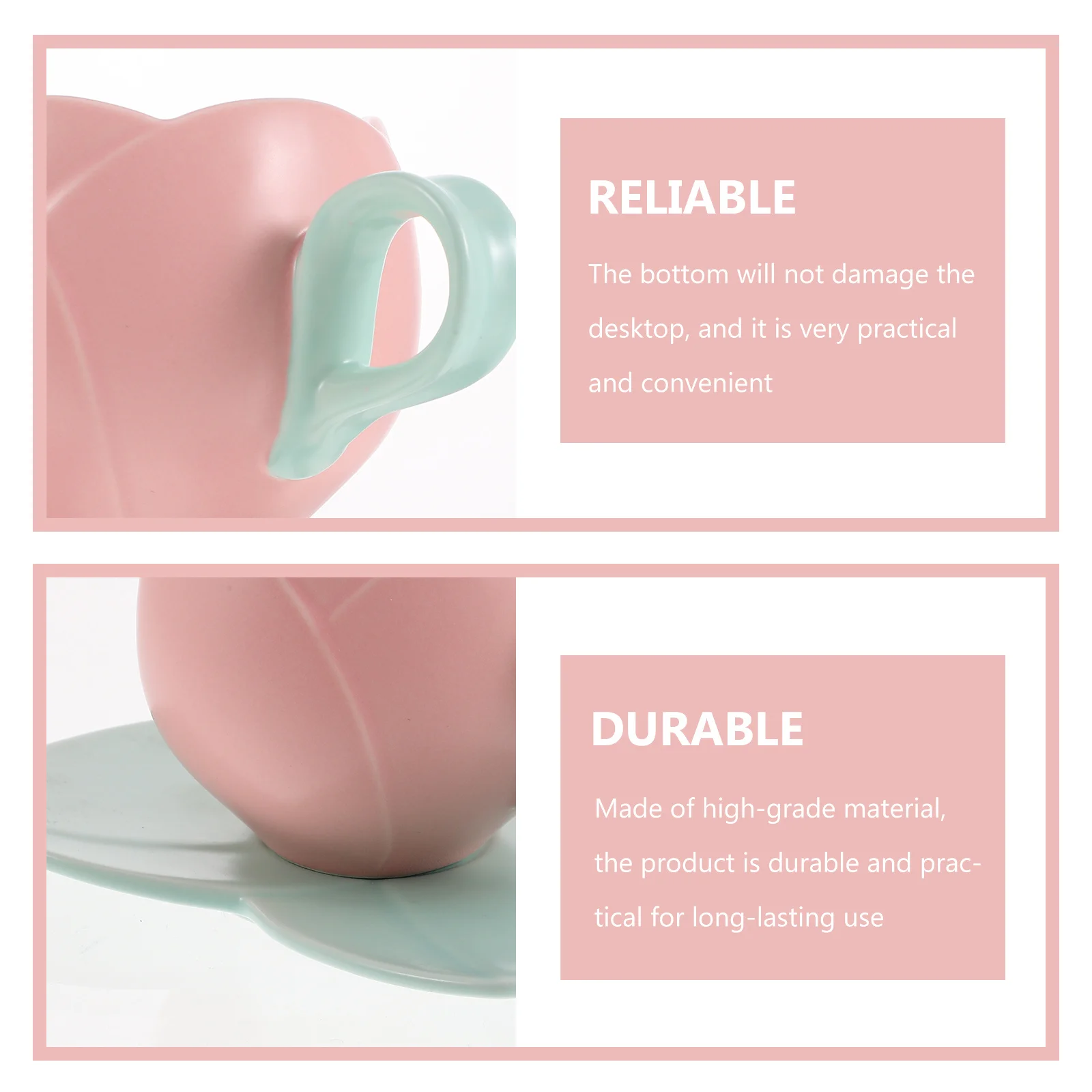 

1Set Ceramic Coffee Cup Tulip Design with Saucer Milk Cup for Coffee Tea Juice Water Multi-Function Desktop Use