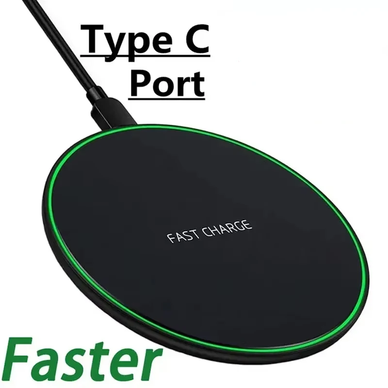 Wireless Charger For iPhone 17-12 X Pro Max Induction Fast Charging Pad Dock Station For Samsung S23 S22 Xiaomi Huawei
