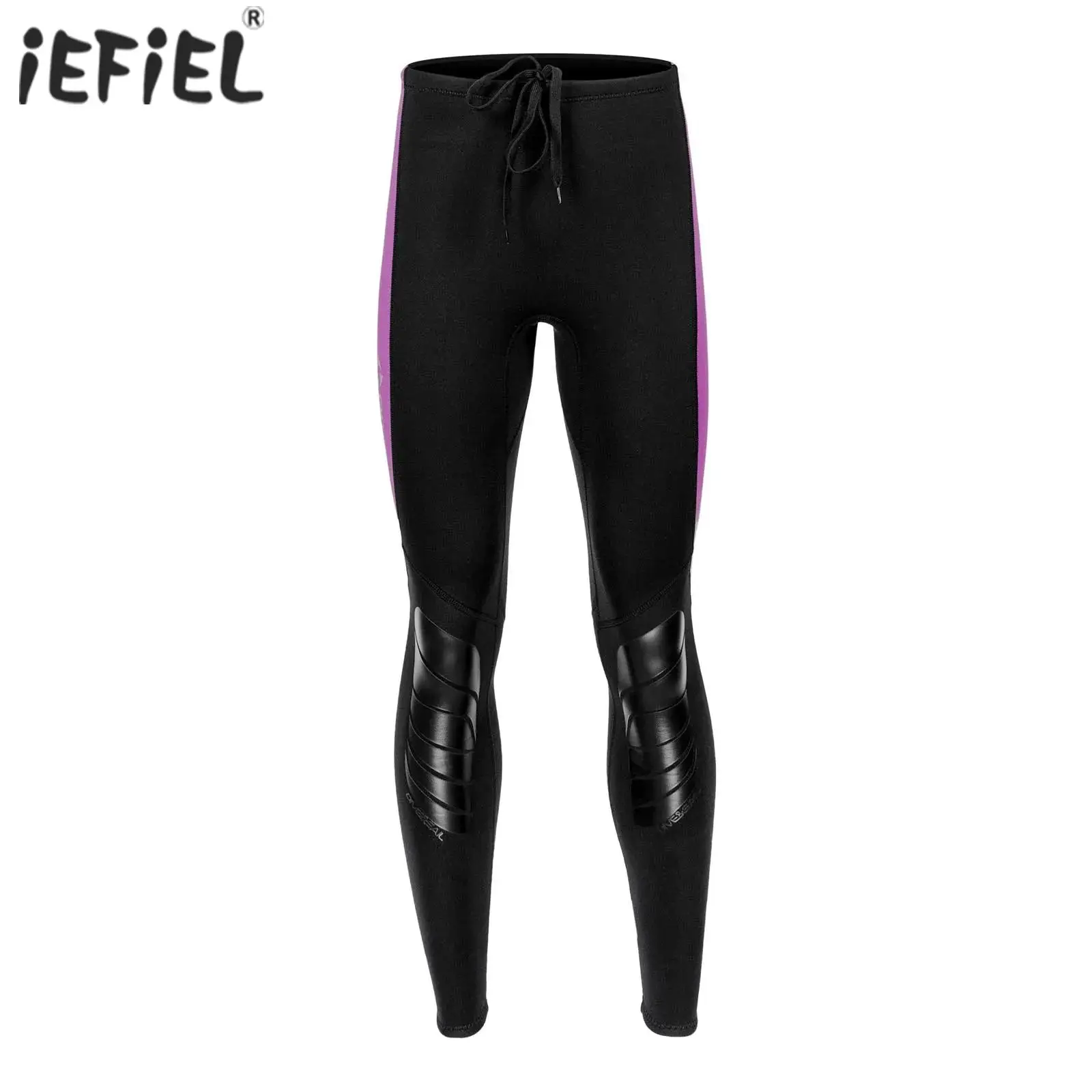 

Women 3mm Neoprene Swim Wetsuit Pants Drawstring Elastic Waistband Color Block Leggings for Swimming Snorkeling Surfing Diving
