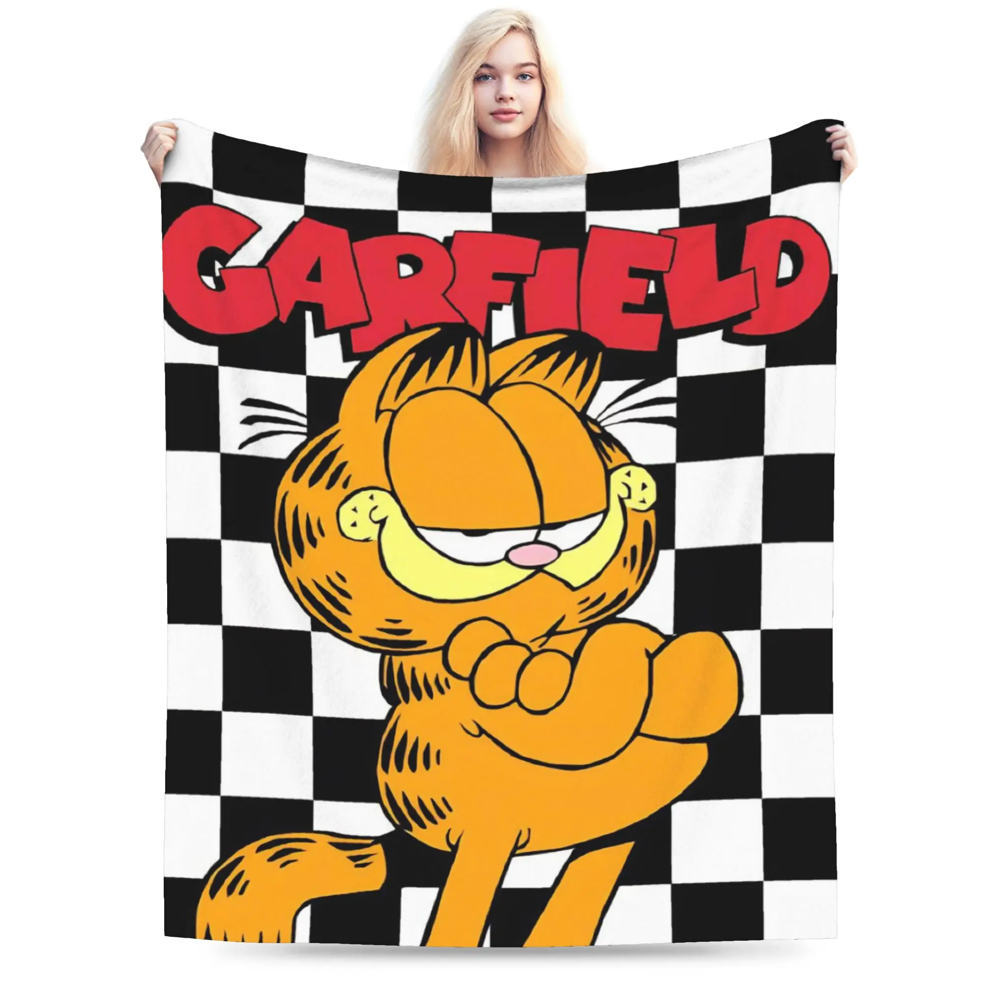 

Одеяло с героями мультфильмов Гарфилдс, мягкое теплое плюшевое одеяло с принтом для детей и взрослых, диван-кровать, фланелевое покрывало, покрывало