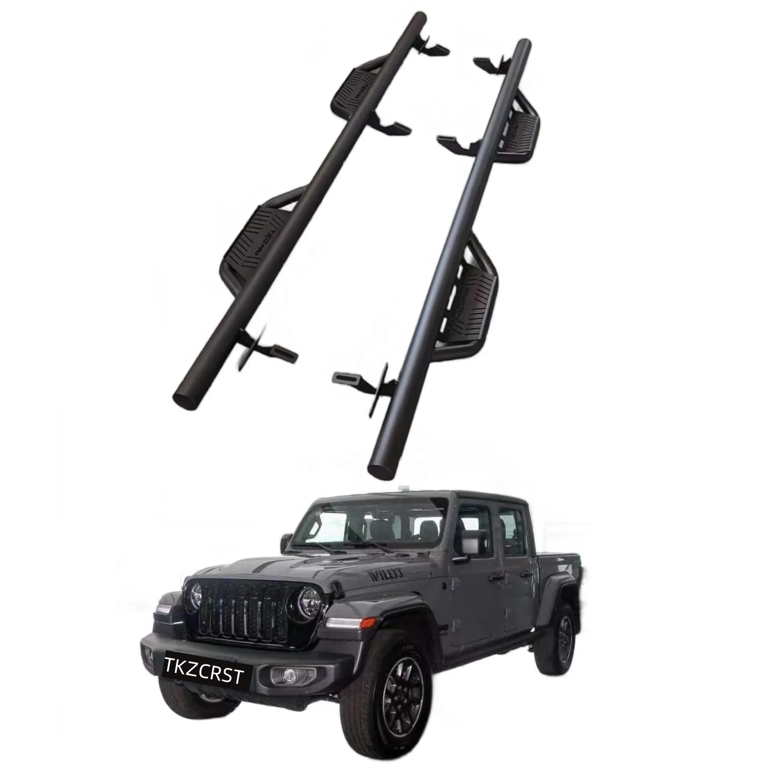 

TKZCRST JT1002 Gladiator Pedal 2 PCS Side Step Bar Running Board Nerf Bars For Jeep Wrangler JT Auto parts accessories