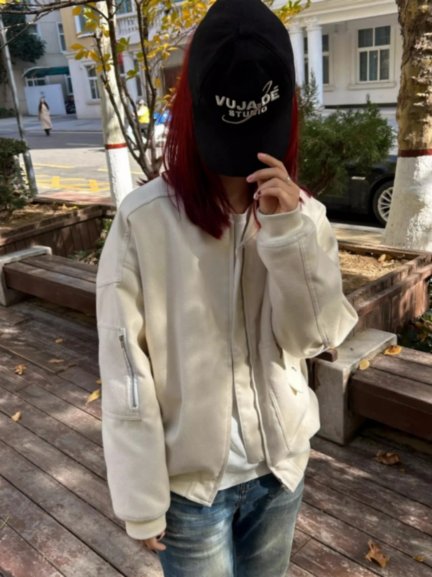 

Casual Sle Embroidered ort Baseball Jaet Men's Spring Autumn High Street Faion Quilted Flight Coat Loose Fit Polyeste...