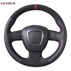 Car Steering Wheel Cover For Audi A5 2008-2010 A3 (8P) 2008-2013 A6 (C6) A4 (B8) 2008-2010 DIY Soft Genuine Leather Suede