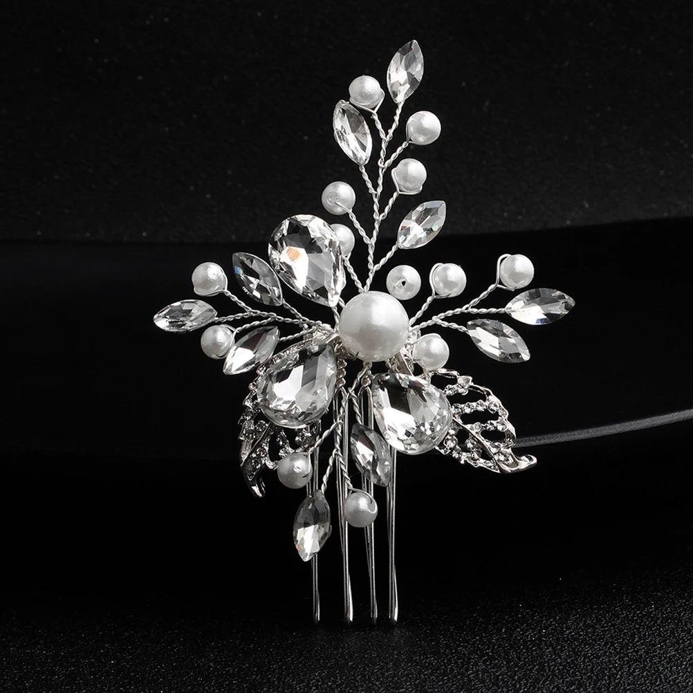 

1 pc Alloy Hair Comb Sparkling Crystal Rhinestone Elegant Headdress Exquisite Hair Accessory Women’S Jewelry For All Hairstyles