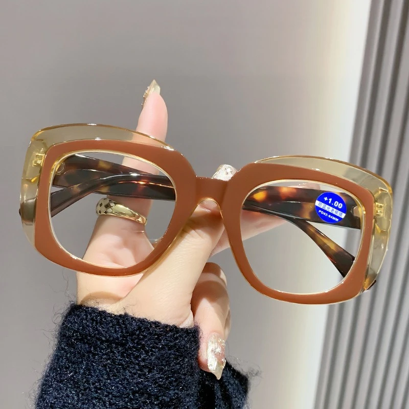 High Definition Lesebrille, Retro Lesebrille, Anti-Blaulicht, eleganter dicker Rahmen, Anti-Strahlungs-Brille