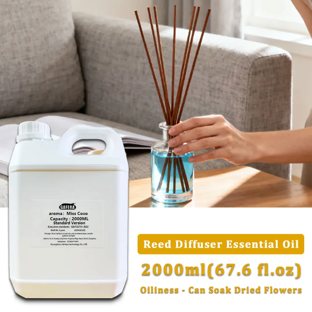 GAFERA 2000ml (67.6 fl.oz) Wild Bluebell/Miss Coco Essential Oils - For Reed Diffuser & Fireless Aroma Diffuser & Vine Diffuser