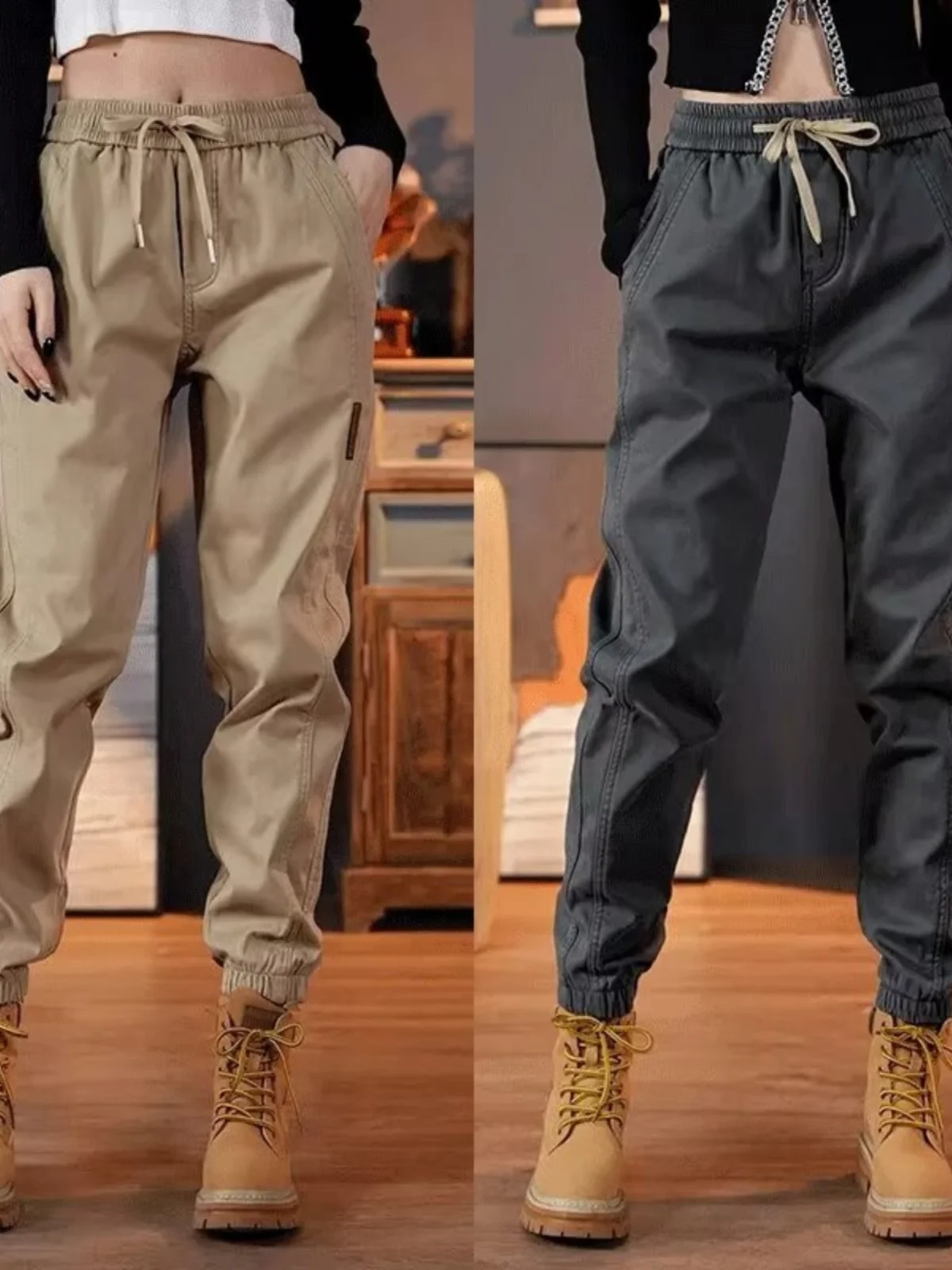 Men's Casual Harlan Pants Autumn Versatile Loose Fit Sports Student Nine Points Large Size Harlan Pants Straight Leg Long Pants