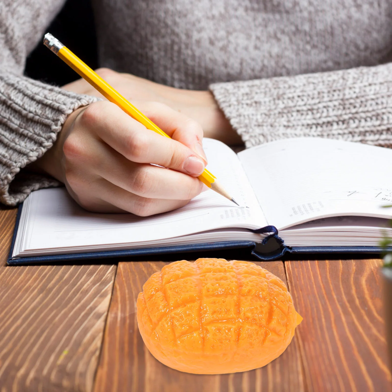 Toy Decompression Toys Simulation Bread Fake Food Lifelike Model Models Orange Realistic Student