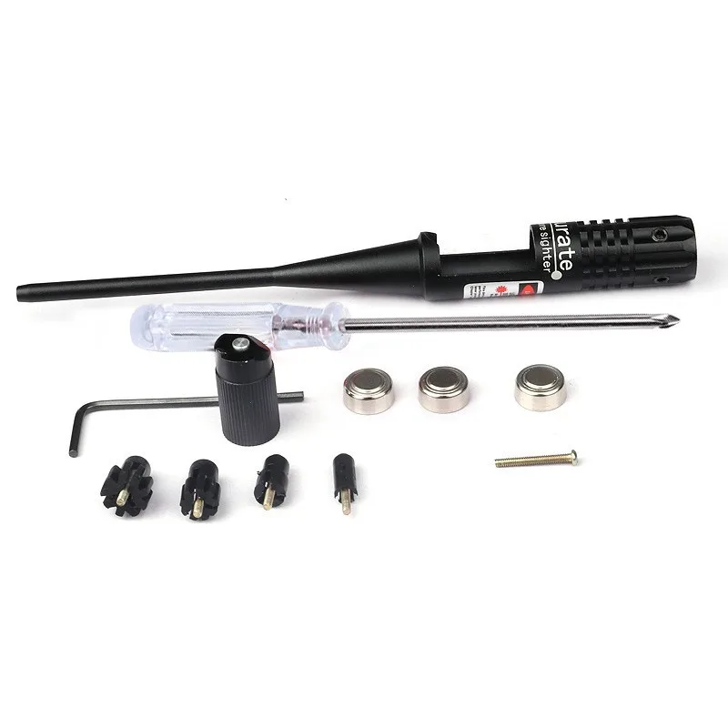 Hot Sale Red Dot Laser Bore Sighter Calibration Laser Scope Kit for 0.17 - 0.78 Caliber Collimator Calibrator with 12 Adapters