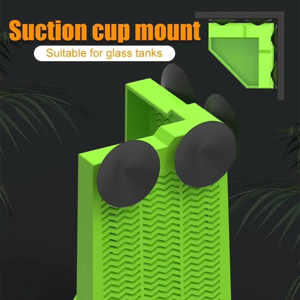 Plastic Reptile Feeding Bowl Hanging Suction Cup Open Feeding Mouth Live Insect Dish Suspendable Design Lizard Food Tray