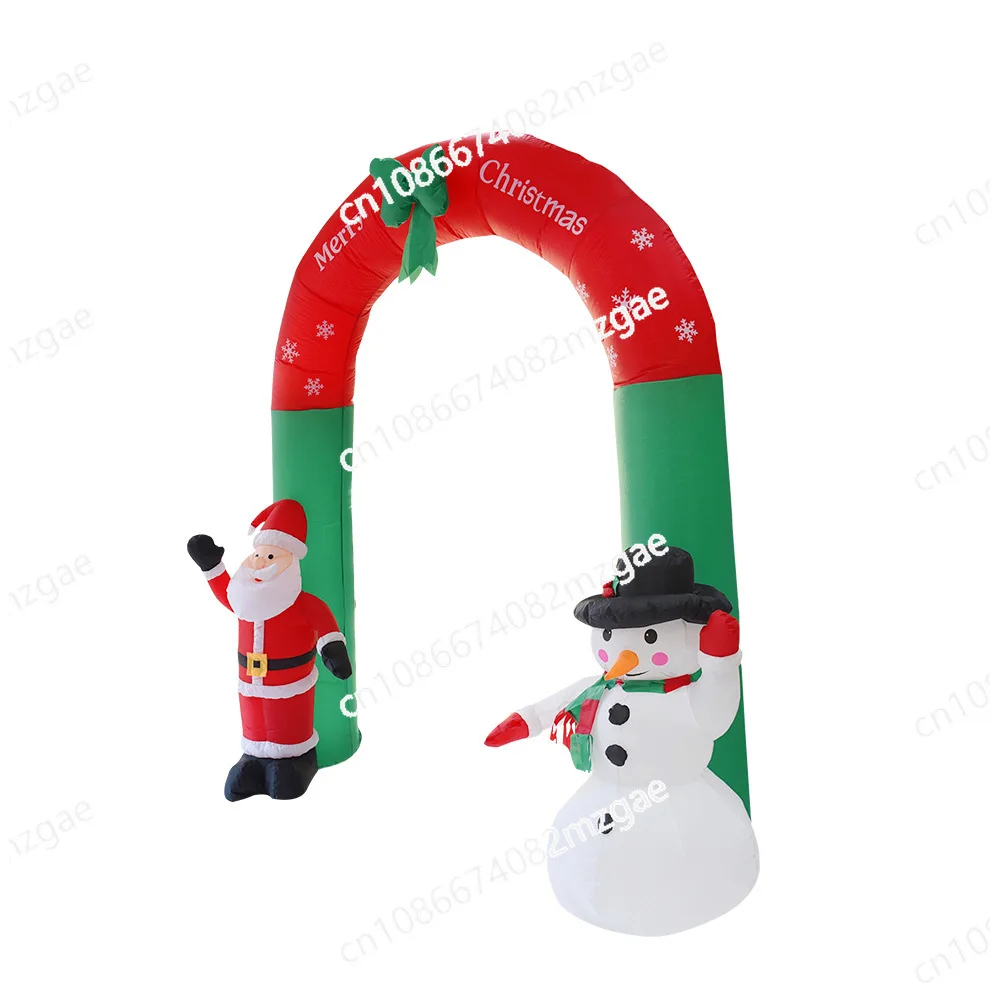 Christmas Outdoor Decoration Inflatable Christmas Arch Air Mold Props Santa Snowman Venue Arrangement Large Ornament