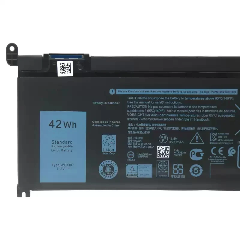WDXOR 42WH Battery For DELL Inspiron 13 5368 5378 14 7460 7472 15 7560 5538 5567 5568 P61F Vostro 14 5468 P61F