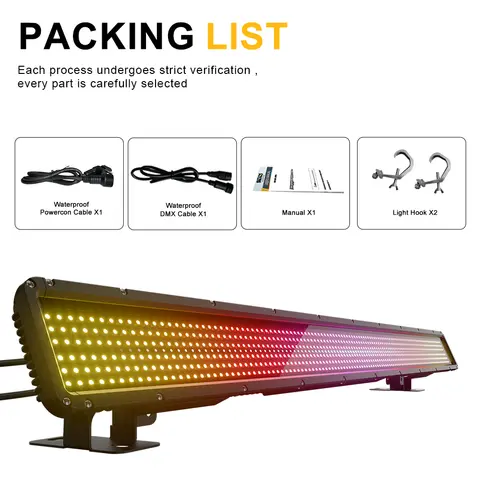 SHEHDS Projecteur LED étanche IP65 250W 16 pixels à effet stroboscopique et mapping de pixels pour DJ, discothèque, théâtre, extérieur et Noël