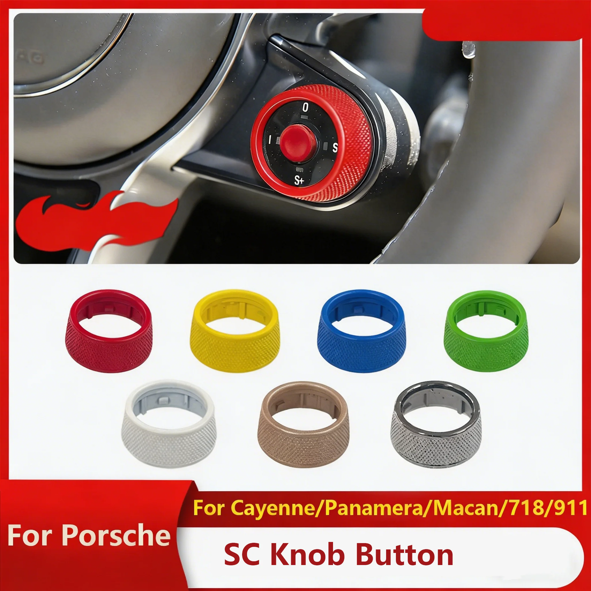 Sport Chrono SC Switch Button Steering Wheel Mode Control Replacement For Porsche Cayenne Macan Panamera 911 718 Taycan2017-2026