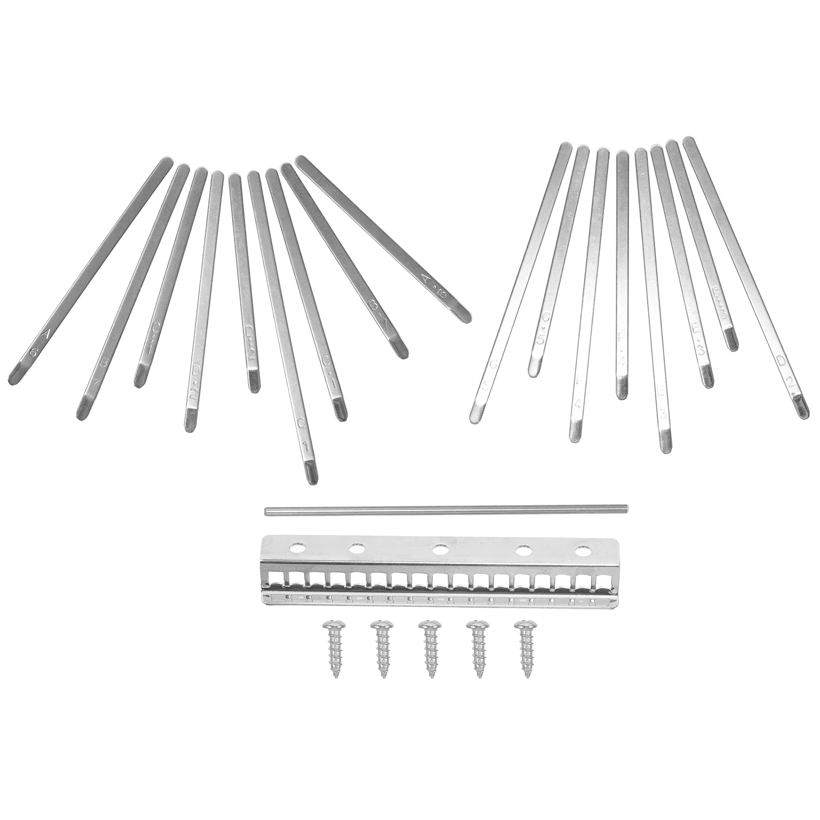 

1 Set 17 Keys Kalimba Thumb Piano Diy Portable Metal Finger Piano For Adults Beginners Unfinished Accessories Saddle Bridge