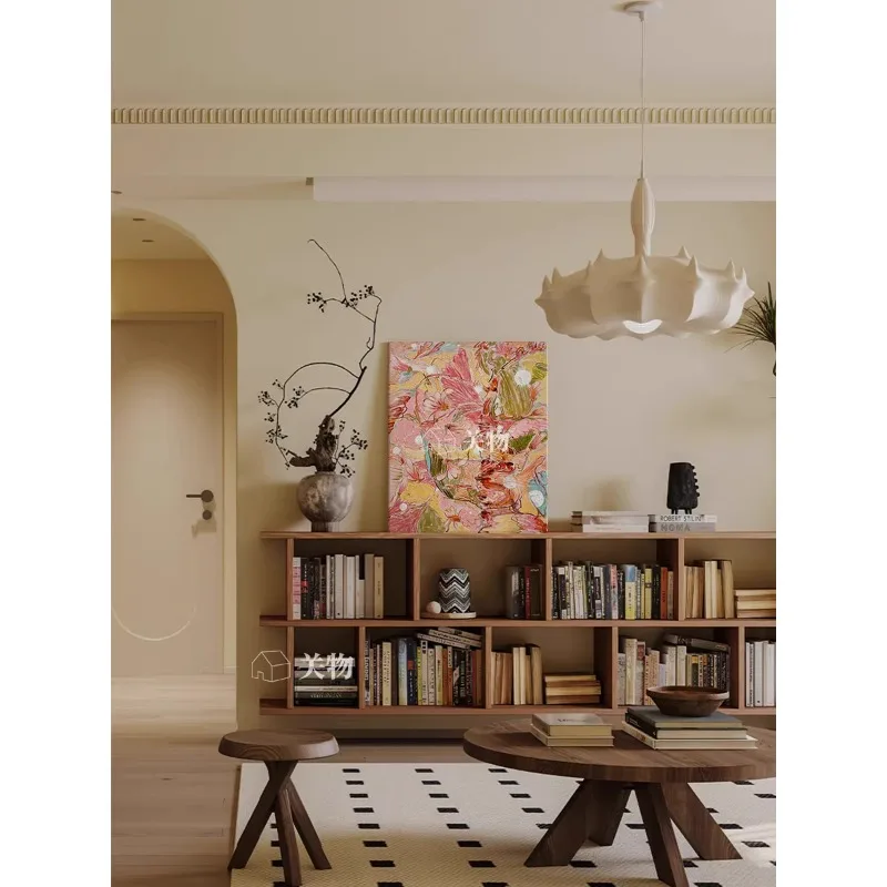 *-For Cream Wind Abstrat Magnolia Pink Flower Hand Painted Oil Painting Bedroom