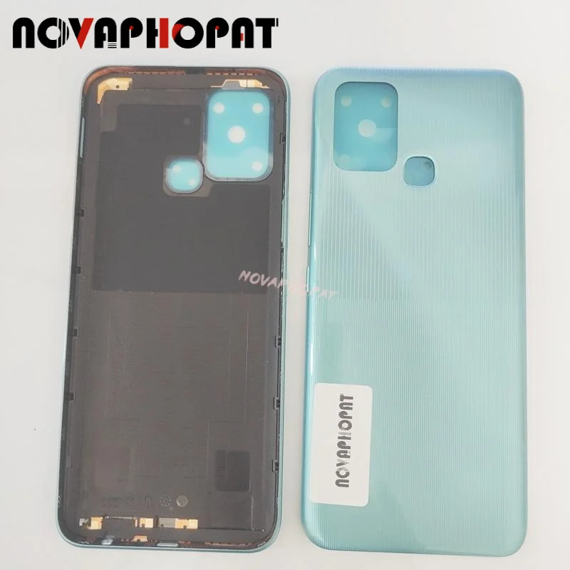 For Infinix Hot 11 X689F Battery Door Cover Rear Case Back Housing Side Power Volume Botton Bezel Camera Glass Lens